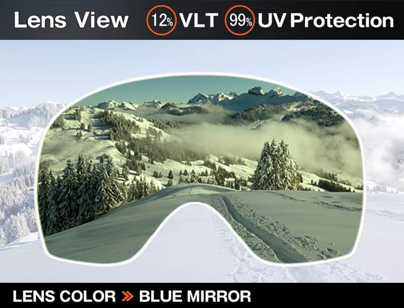 ZEROTECH Compatible Replacement Lens for Oakley Canopy Snow Goggles Mirror type - Image 2